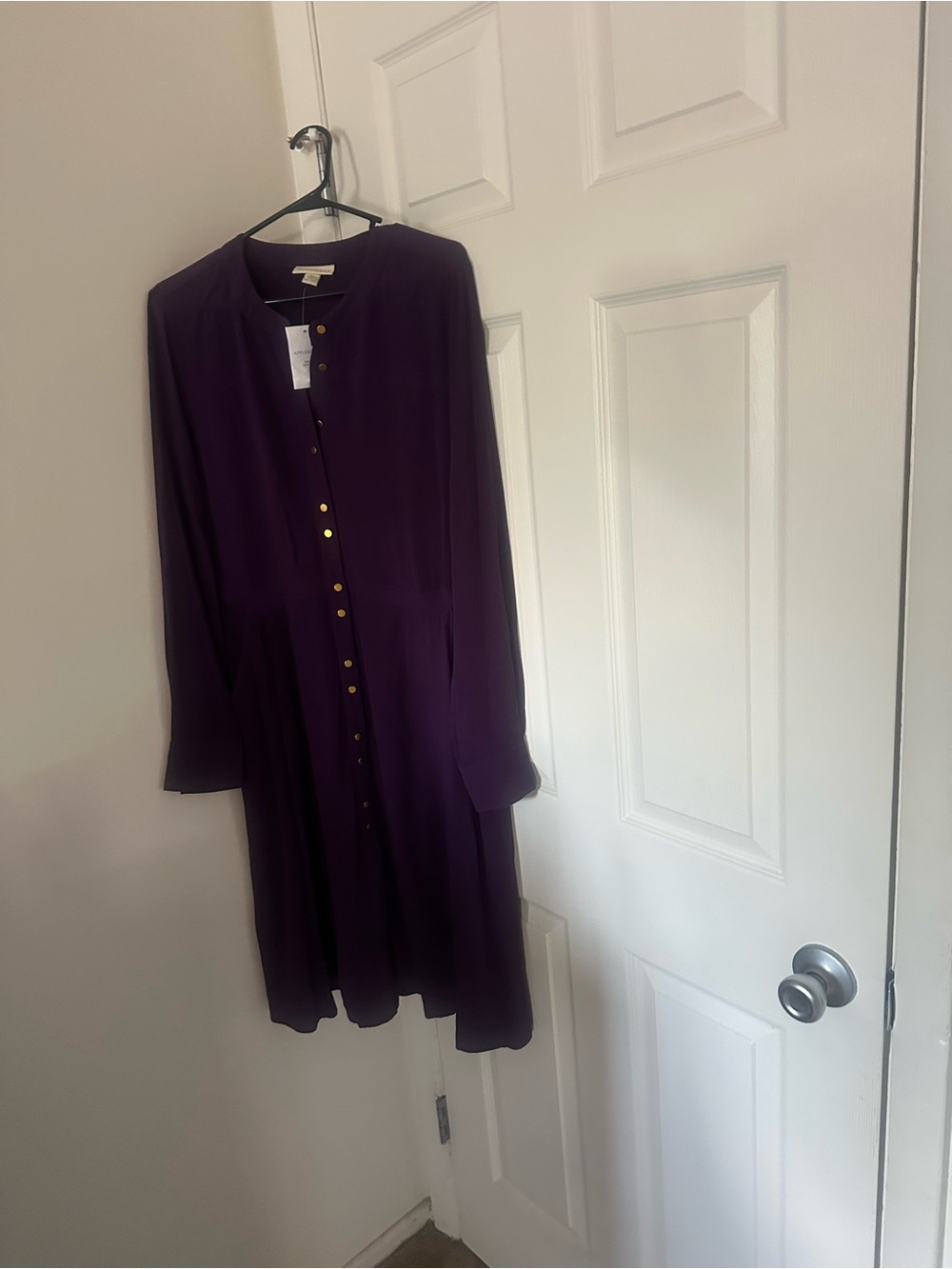 Appleseed Women's Purple Button-Front Dress size 10